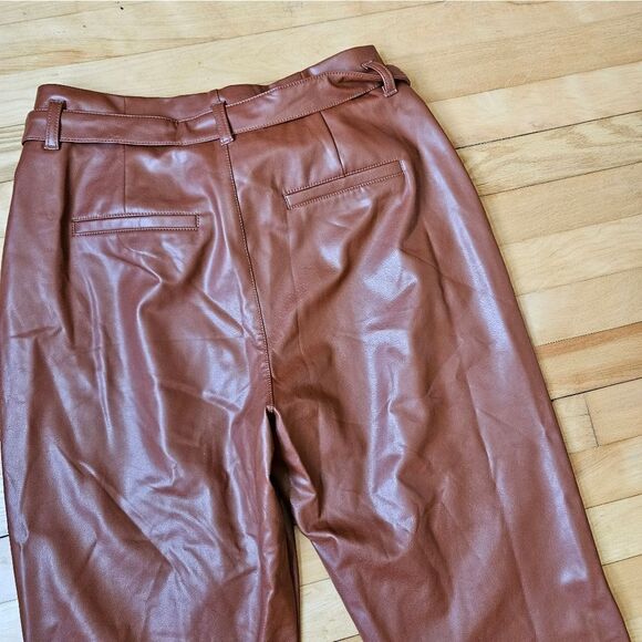 Abercrombie and Fitch Brown Pleather Pants - Picture 8 of 9
